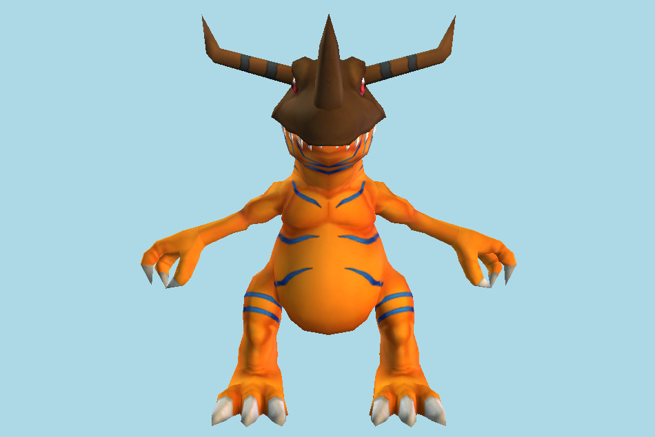 Greymon Digimon 3d model