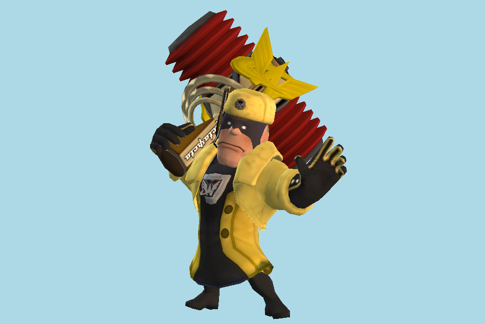 U Super Smash Bros. for Wii U Wonder Yellow Trophy 3d model