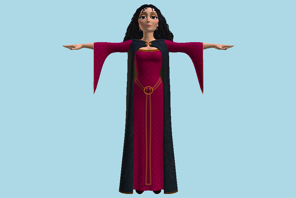 Kingdom Hearts 3 - Mother Gothel Young 3d model