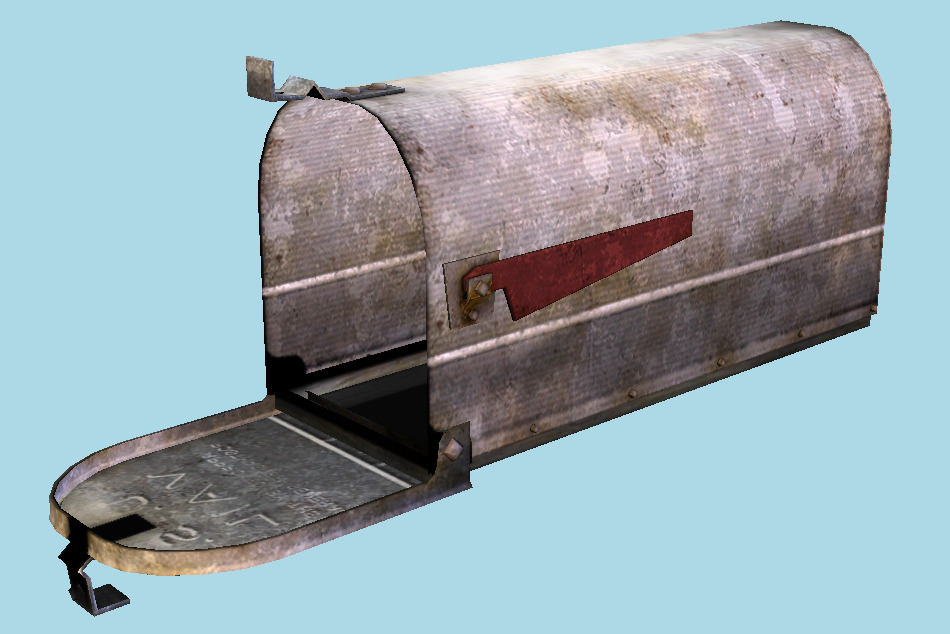 Mailbox RFD Open 3d model
