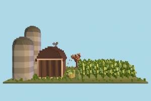 Farm village, farm, city, country, house, building, buildings, barn, town, harvet, garden