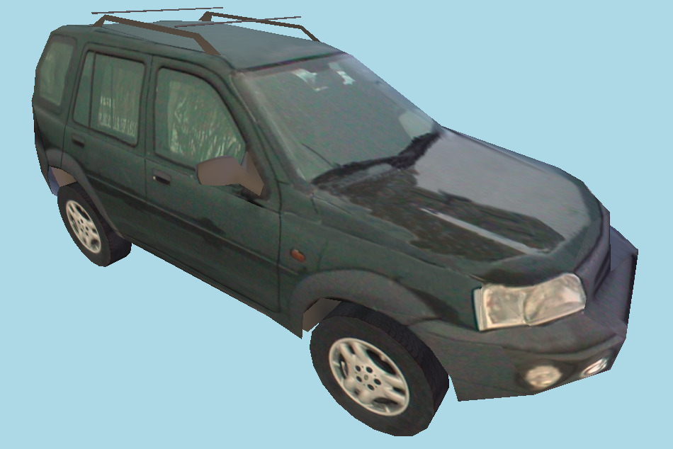 Low-poly SUV Jeep Car 3d model