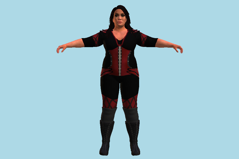 Nia Jax WWE 2K17 Female Wrestler Superstar Girl 3d model