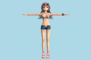 Hyperdimension Neptunia tekken, woman, girl, female, people, human, , hentai, cartoon, swimsuit