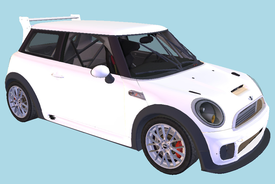 John MINI Cooper Car Works Challenge 3d model