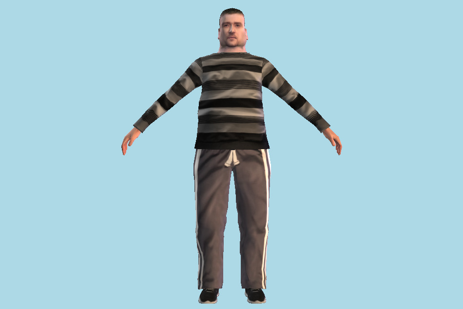 Fat Man LowPoly 3d model