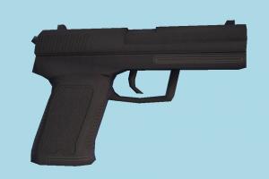 Pistol pistol, handgun, weapon, gun, firearm, arm, lowpoly