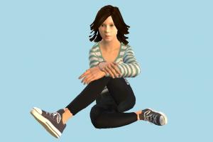 Girl Sitting girl, teenager, teens, woman, lady, female, sit, sitting, ground, human, people