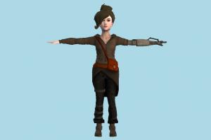 Scifi Girl scifi, android, girl, robot, female, woman, people, human, character, arm, urban, thief, ponytail, cartoon