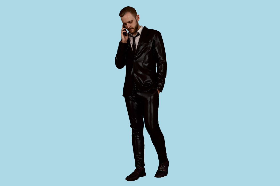 Business Man Posed 00513_65 3d model