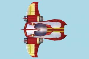 Spaceship spaceship, spacecraft, space, ship, craft, aircraft, airplane, plane, air, vessel, cartoon, lowpoly