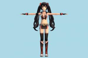 Noire Idol girl, hentai, female, cute, woman, people, human, character, cartoon