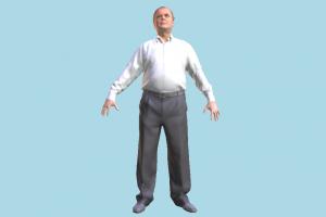  Man scanned-model, scanned, aged, , man, old, male, person, human, character, people