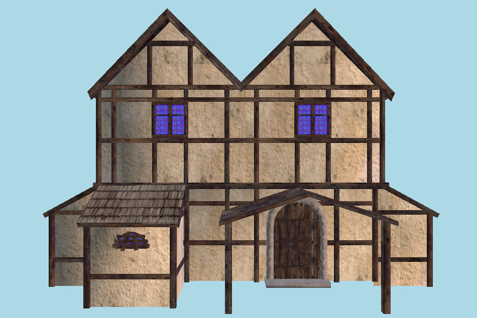 Modular Medieval House 3d model