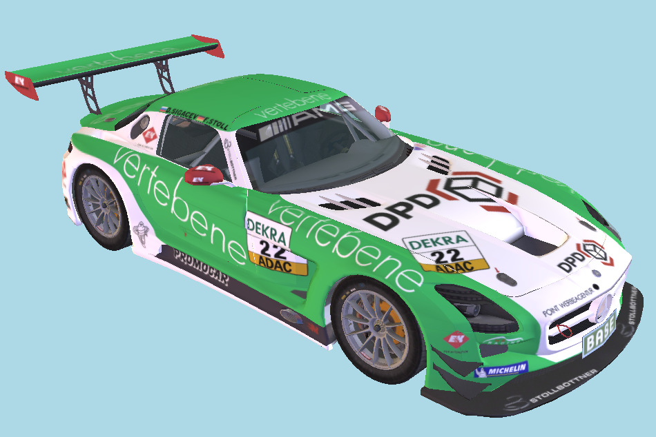 Mercedes-Benz Car SLS AMG GT3 2013 3d model