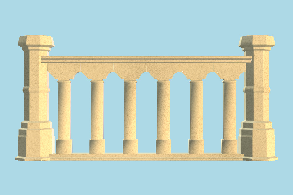 Stone Railings 3d model
