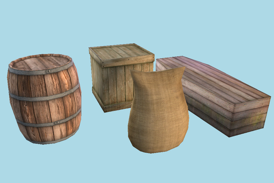 Crates 3d model