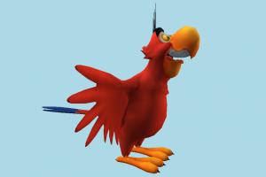 Iago parrot, bird, cartoon, toony