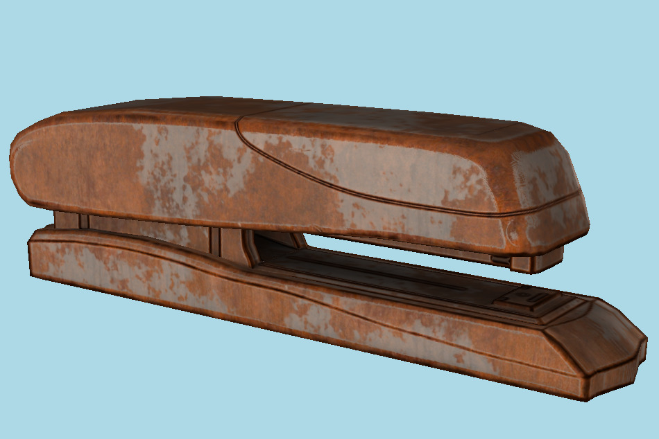 Rusty Stapler 3d model