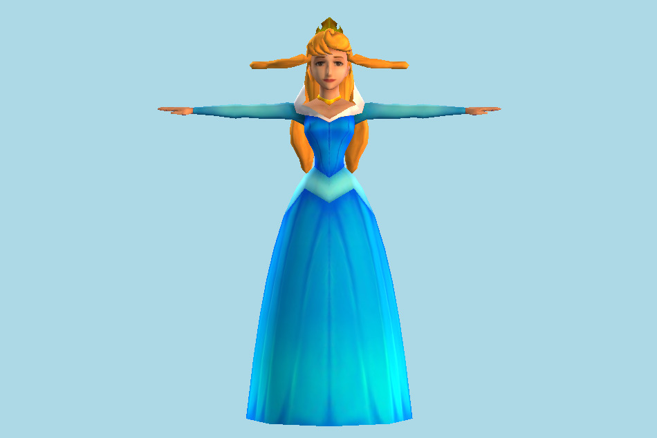 Kingdom Hearts Aurora Sleeping Beauty 3d model
