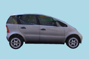 Car Compact Low-poly car, truck, vehicle, transport, carriage, compact, low-poly