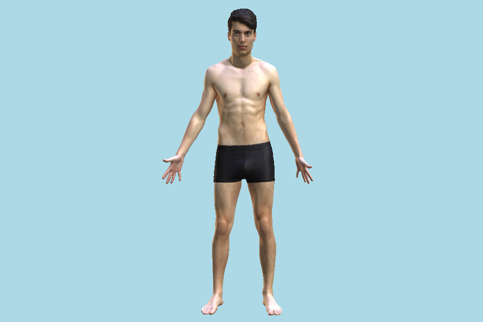 Beach Man Swimwear 3d model