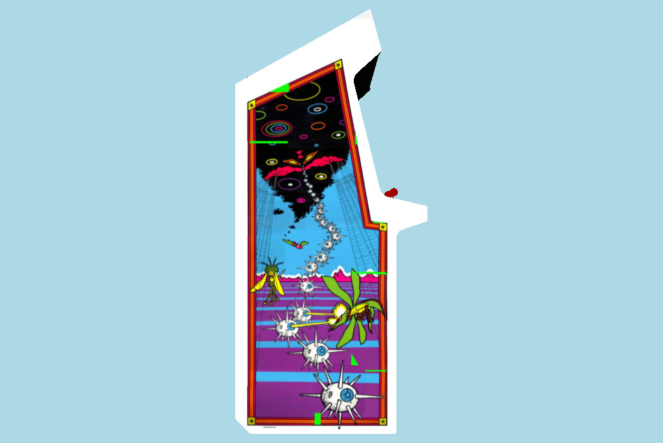 Black Widow Upright Arcade Machine 3d model