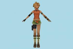 Rikku girl, female, woman, people, human, character, cartoon