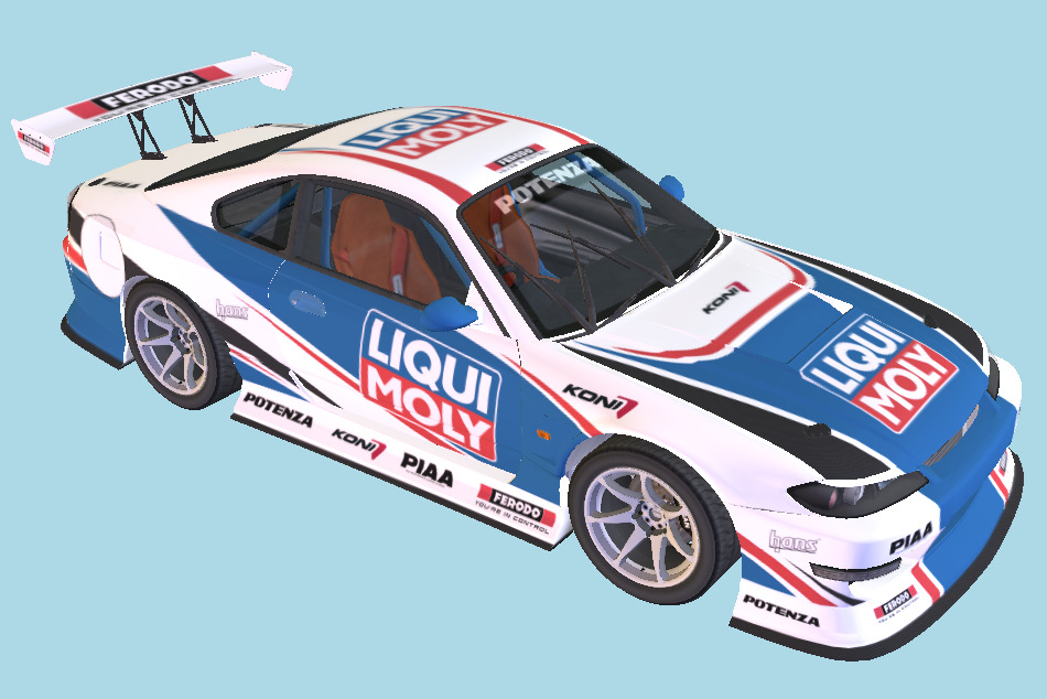 Nissan Silvia Car S15 Drift Mk.VII 2003 3d model