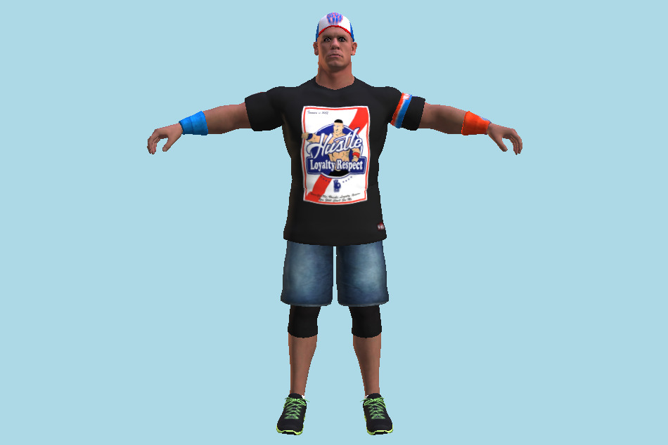 John Cena Entrance WWE 2K17 Man Wrestler Superstar 3d model