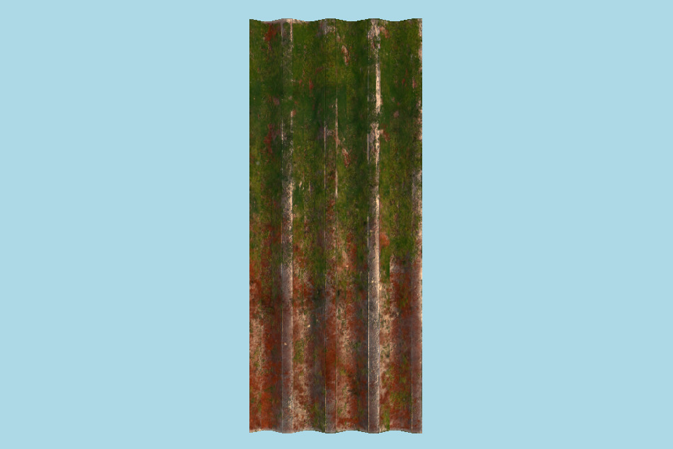 Mossy Rusty Sheet 3d model
