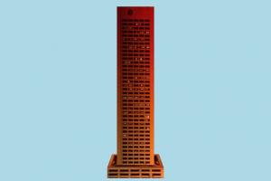 Skyscraper skyscraper, city, building, tower, build, domicile, lowpoly, structure