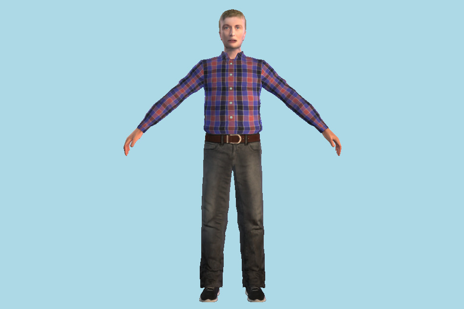 Male LowPoly 3d model