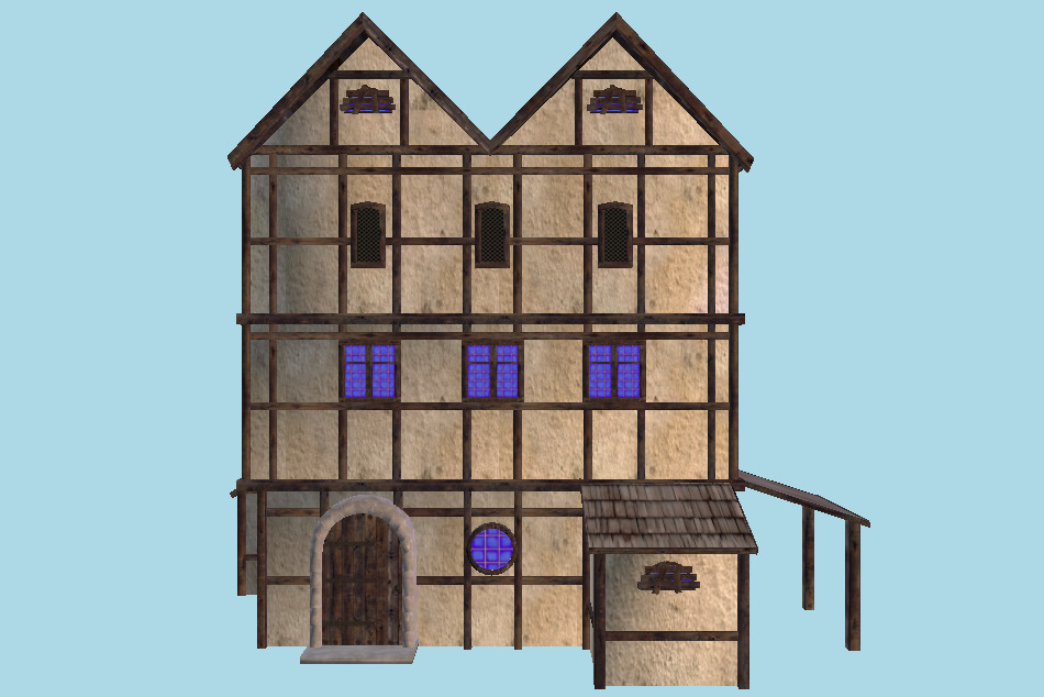 Modular Medieval House 3d model