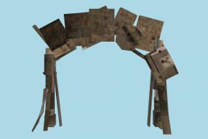Gate gate, doors, ruin, build, structure