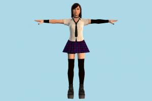 Hatsumy Girl female, woman, lady, people, human, character, teen, teenager, young, cute, kid, child, children