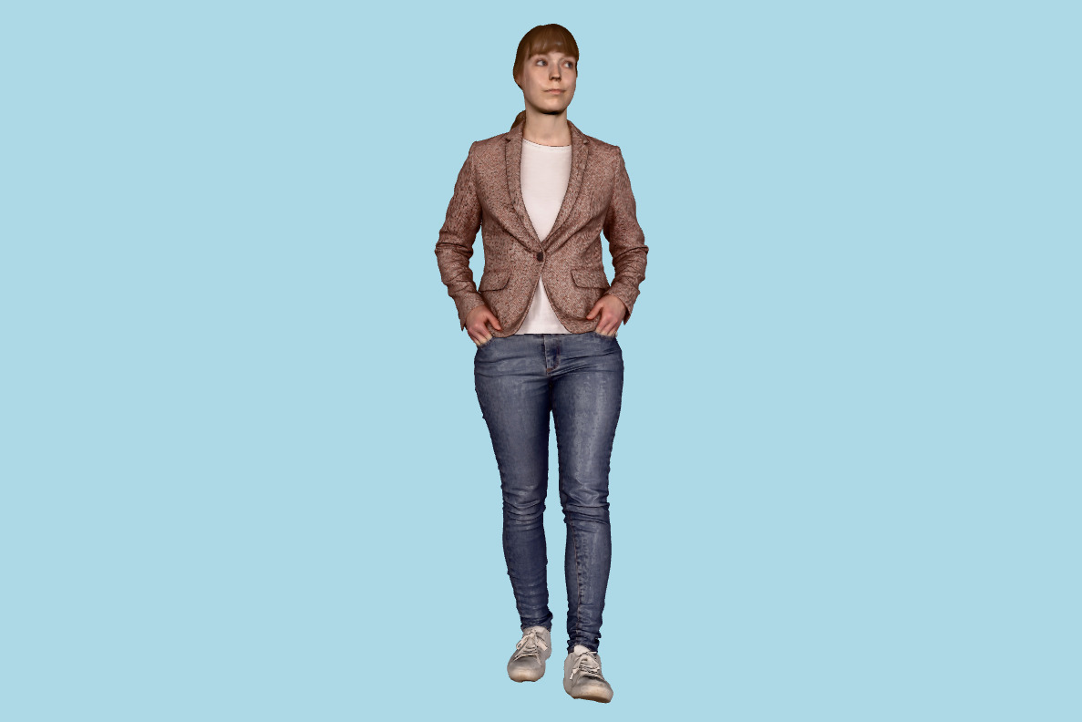 Business Woman Posed 00179_17 3d model