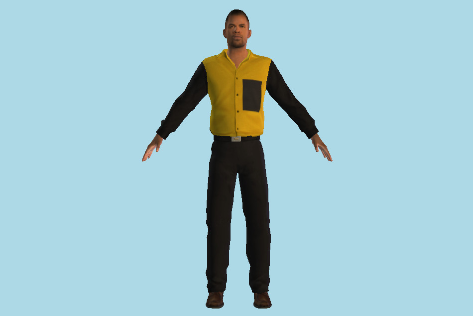 Passer Black Man 3d model
