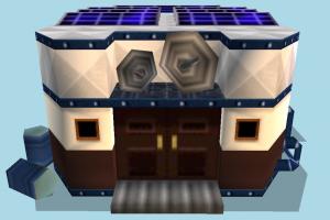 Laboratory laboratory, house, building, build, cartoon, lowpoly