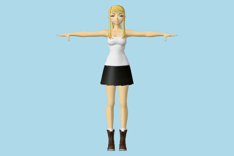 FullMetal Alchemist Mobile - FMA Mobile - Winry Rockbell (Skirt) 3d model