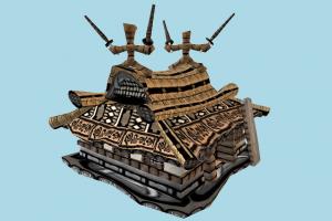 Chinese House japanese, house, chinese, castle, poster, home, building, build, residence, domicile, structure