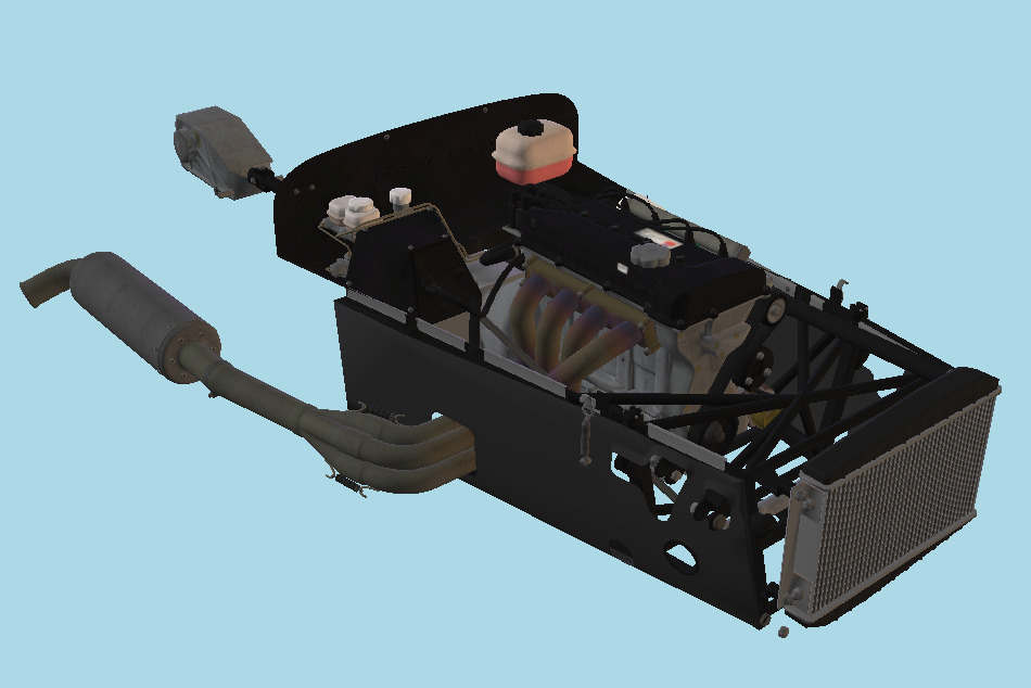 Caterham R500 Superlight Engine 3d model