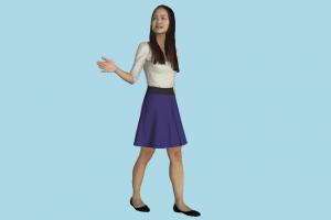 Woman Explaining scanned-models, asian, woman, girl, people, human, character, walking, casual, couple, explaining