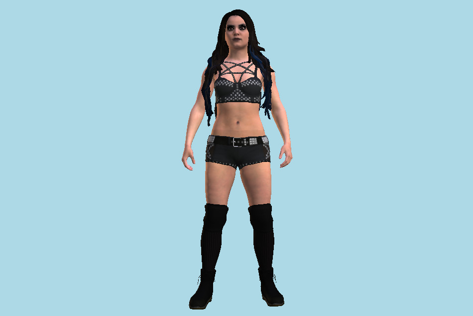 Paige WWE 2K17 Female Wrestler Superstar Girl 3d model
