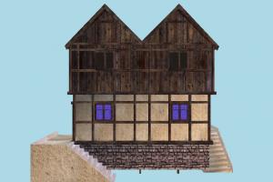 House house, home, building, medieval, build, apartment, flat, residence, domicile, structure