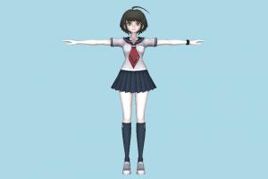 Komaru Naegi Danganronpa-Cyber, Danganronpa, toony, cartoon, girl, female, cute, woman, people, character