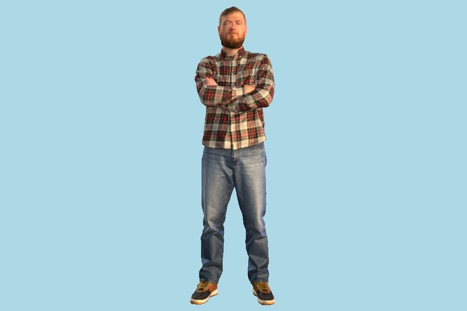 Stylized Man Standing 3d model