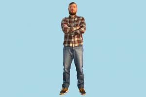 Man Standing scanned-models, man, male, people, human, person, character