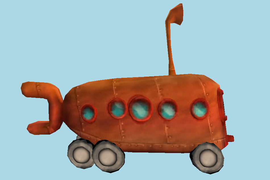 Wii Nicktoons: Globs of Doom Bus 3d model