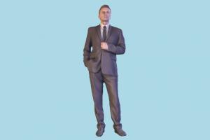 Business Man scanned-model, scanned, business, man, male, person, posing, human, character, people